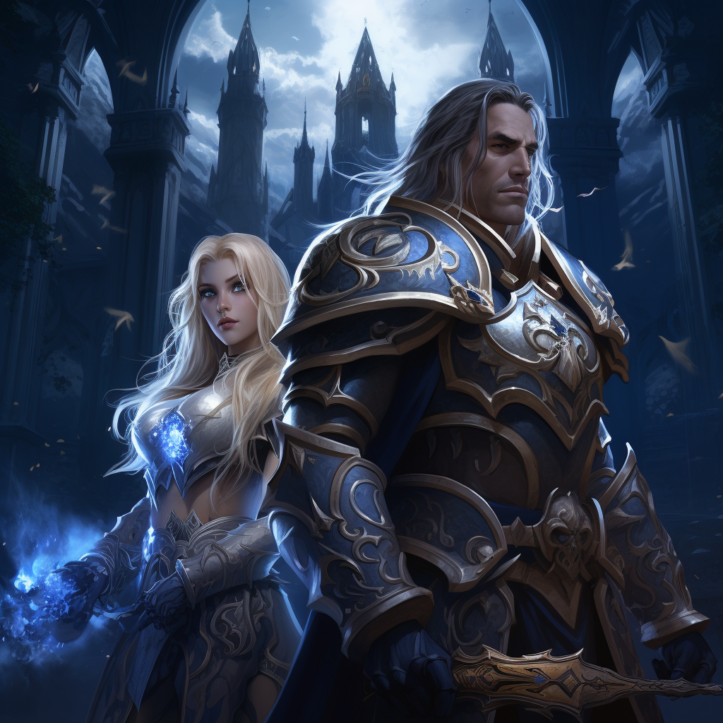 Arthas and Jaina, before he became the Lich King