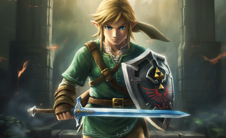 Link Holding the Master Sword BOTW