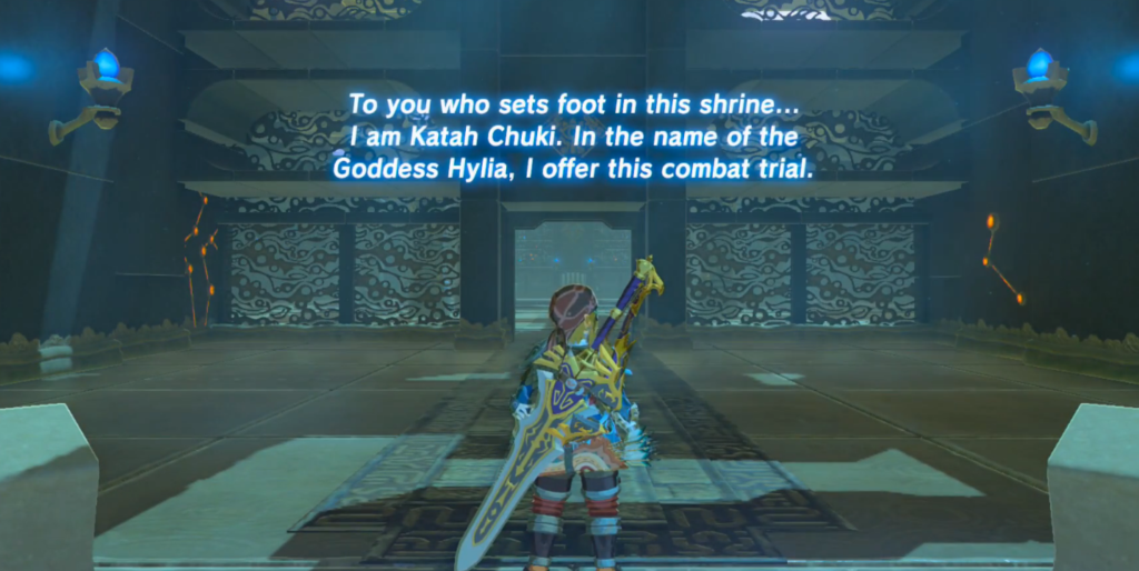 Link enters Katah Chuki Shrine