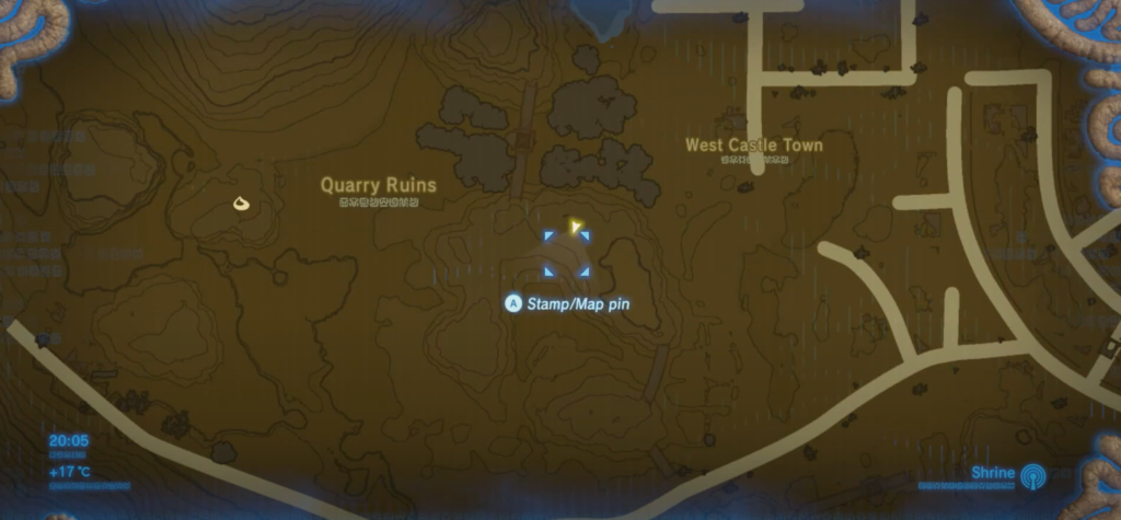 Katah Chuki Shrine BOTW Map Location